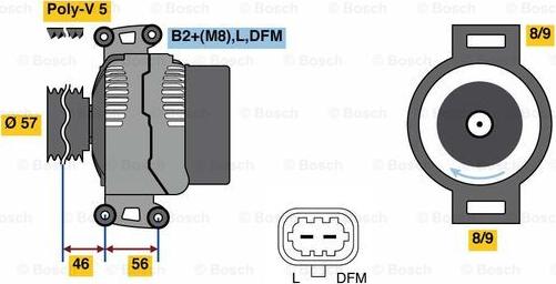 BOSCH 0 124 425 056 - Генератор autozip.com.ua