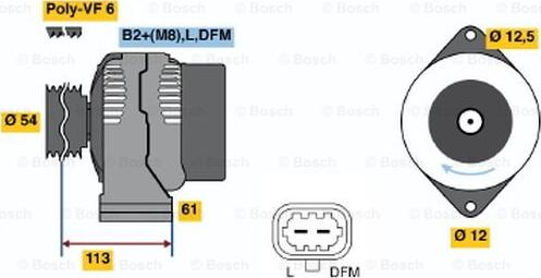 BOSCH 0 124 425 058 - Генератор autozip.com.ua