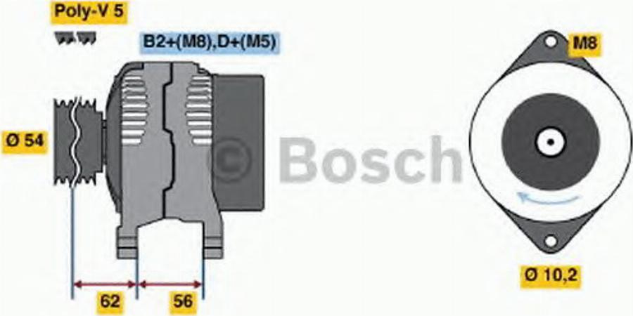 BOSCH 0 124 425 006 - Генератор autozip.com.ua