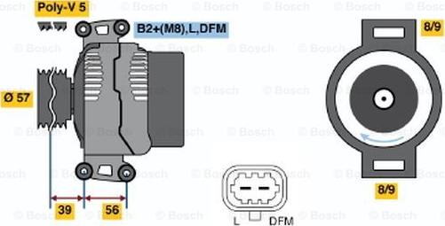 BOSCH 0 124 425 019 - Генератор autozip.com.ua