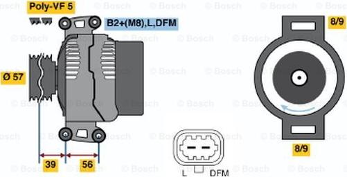 BOSCH 0 124 515 096 - Генератор autozip.com.ua