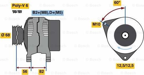 BOSCH 0 124 515 099 - Генератор autozip.com.ua