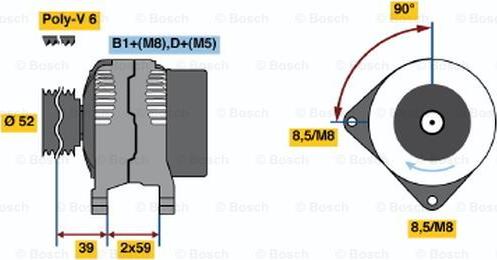 BOSCH 0 124 515 090 - Генератор autozip.com.ua