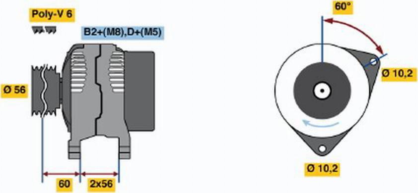 BOSCH 0 124 515 049 - Генератор autozip.com.ua