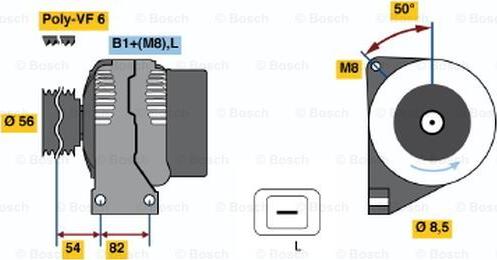 BOSCH 0 124 515 054 - Генератор autozip.com.ua