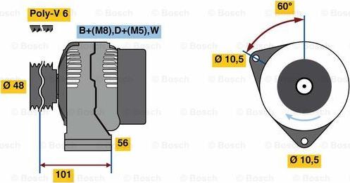 BOSCH 0 124 515 190 - Генератор autozip.com.ua