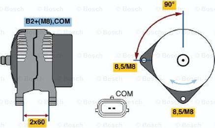 BOSCH 0 124 525 053 - Генератор autozip.com.ua