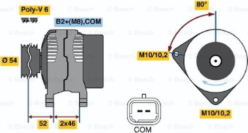 BOSCH 0 124 525 063 - Генератор autozip.com.ua