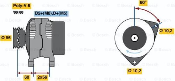 BOSCH 0 986 044 450 - Генератор autozip.com.ua