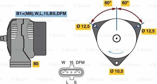 BOSCH 0 124 655 073 - Генератор autozip.com.ua