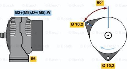 BOSCH 0 124 615 041 - Генератор autozip.com.ua