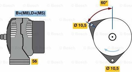 BOSCH 0 124 615 053 - Генератор autozip.com.ua