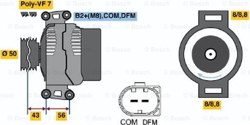 BOSCH 0 986 047 710 - Генератор autozip.com.ua