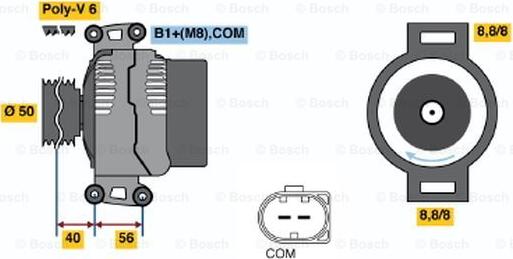 BOSCH 0 124 625 023 - Генератор autozip.com.ua