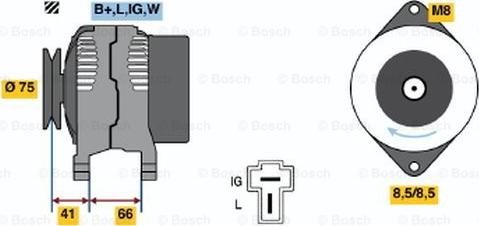 BOSCH 0 124 110 008 - Генератор autozip.com.ua