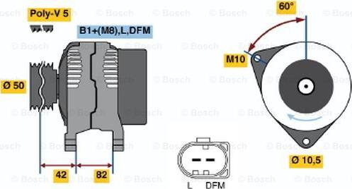 BOSCH 0 124 315 014 - Генератор autozip.com.ua