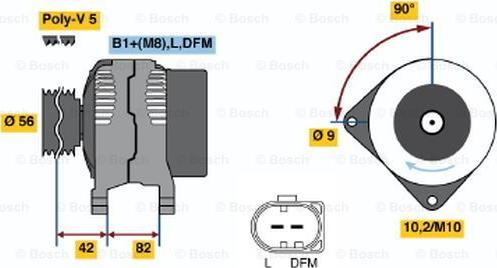 BOSCH 0 986 044 340 - Генератор autozip.com.ua