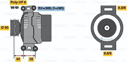 BOSCH 0 124 325 105 - Генератор autozip.com.ua