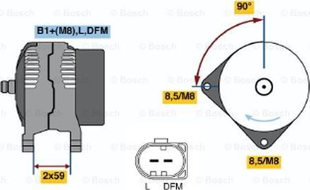 BOSCH 0 124 325 032 - Генератор autozip.com.ua