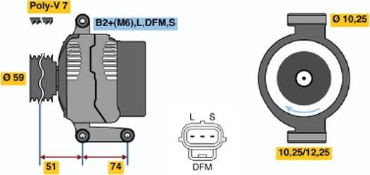 BOSCH 0 124 325 100 - Генератор autozip.com.ua