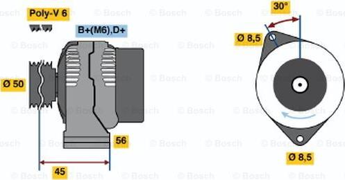 BOSCH 0 124 325 117 - Генератор autozip.com.ua