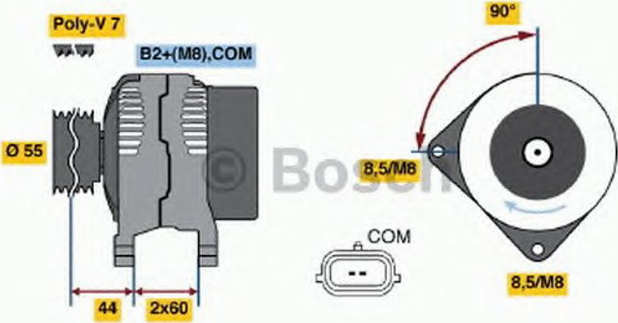 BOSCH 0 124 325 139 - Генератор autozip.com.ua