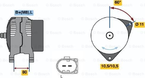 BOSCH 0 124 325 122 - Генератор autozip.com.ua