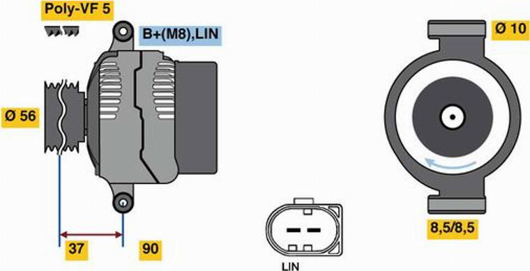 BOSCH 0125711014 - Генератор autozip.com.ua