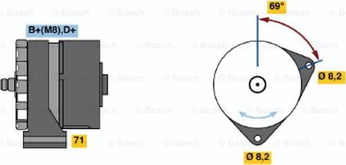 BOSCH 0 120 469 992 - Генератор autozip.com.ua