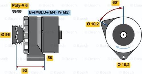 BOSCH 0 120 469 104 - Генератор autozip.com.ua