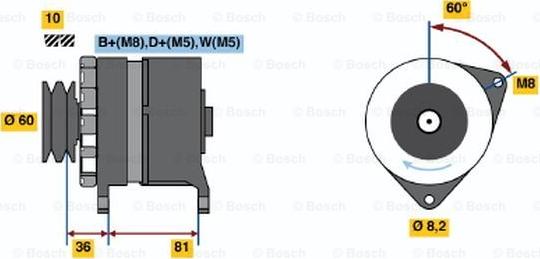 BOSCH 0 120 469 899 - Генератор autozip.com.ua