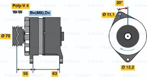 BOSCH 0 120 469 875 - Генератор autozip.com.ua