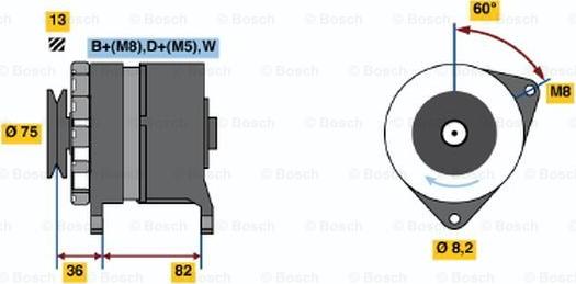 BOSCH 0 986 036 050 - Генератор autozip.com.ua