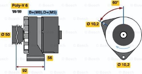 BOSCH 0 120 468 058 - Генератор autozip.com.ua