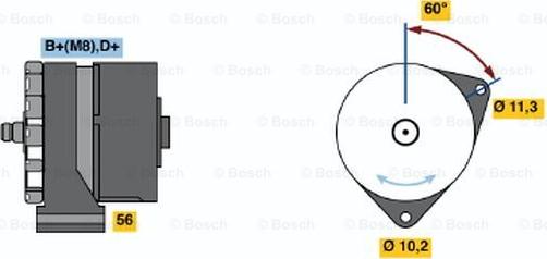 BOSCH 0 120 468 045 - Генератор autozip.com.ua