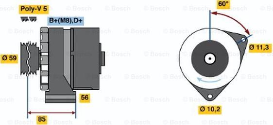 BOSCH 0 120 468 036 - Генератор autozip.com.ua