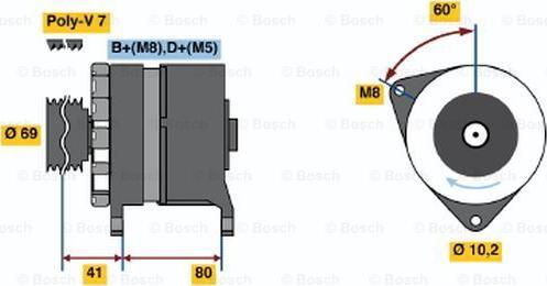 BOSCH 0 120 468 024 - Генератор autozip.com.ua