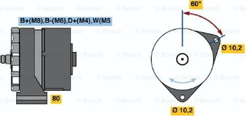 BOSCH 0 120 468 142 - Генератор autozip.com.ua