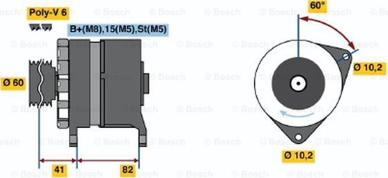 BOSCH 0 120 468 128 - Генератор autozip.com.ua