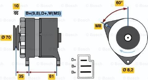 BOSCH 0 120 489 093 - Генератор autozip.com.ua