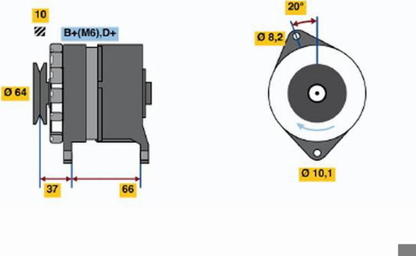 BOSCH 0 120 489 190 - Генератор autozip.com.ua