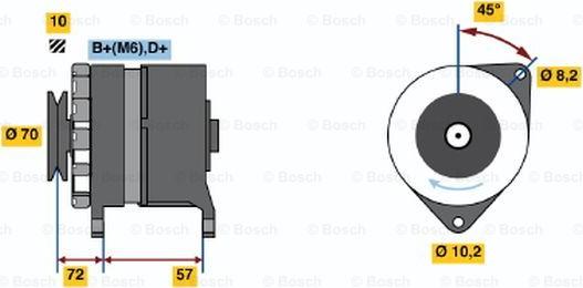 BOSCH 0 986 034 730 - Генератор autozip.com.ua