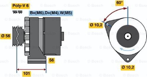 BOSCH 0 120 488 133 - Генератор autozip.com.ua