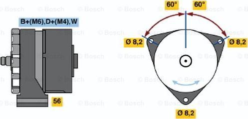 BOSCH 0 120 488 224 - Генератор autozip.com.ua