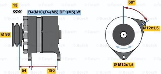 BOSCH 0 120 689 554 - Генератор autozip.com.ua