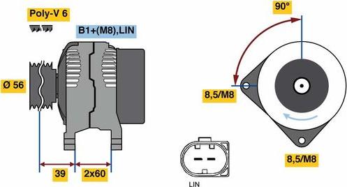 BOSCH 0121715051 - Генератор autozip.com.ua