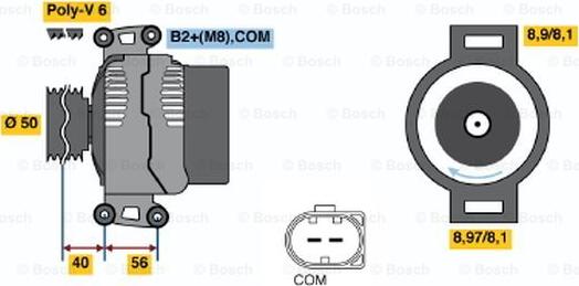 BOSCH 0 121 715 006 - Генератор autozip.com.ua