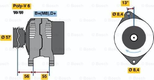 BOSCH 0 123 500 004 - Генератор autozip.com.ua