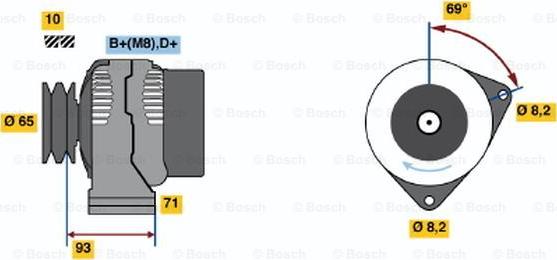 BOSCH 0 123 500 005 - Генератор autozip.com.ua