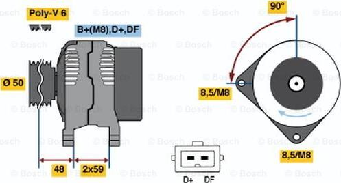 BOSCH 0 123 515 014 - Генератор autozip.com.ua